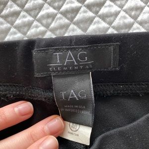 TAG women’s leather and cotton black leggings